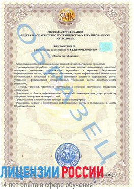 Образец сертификата соответствия (приложение) Добрянка Сертификат ISO 27001